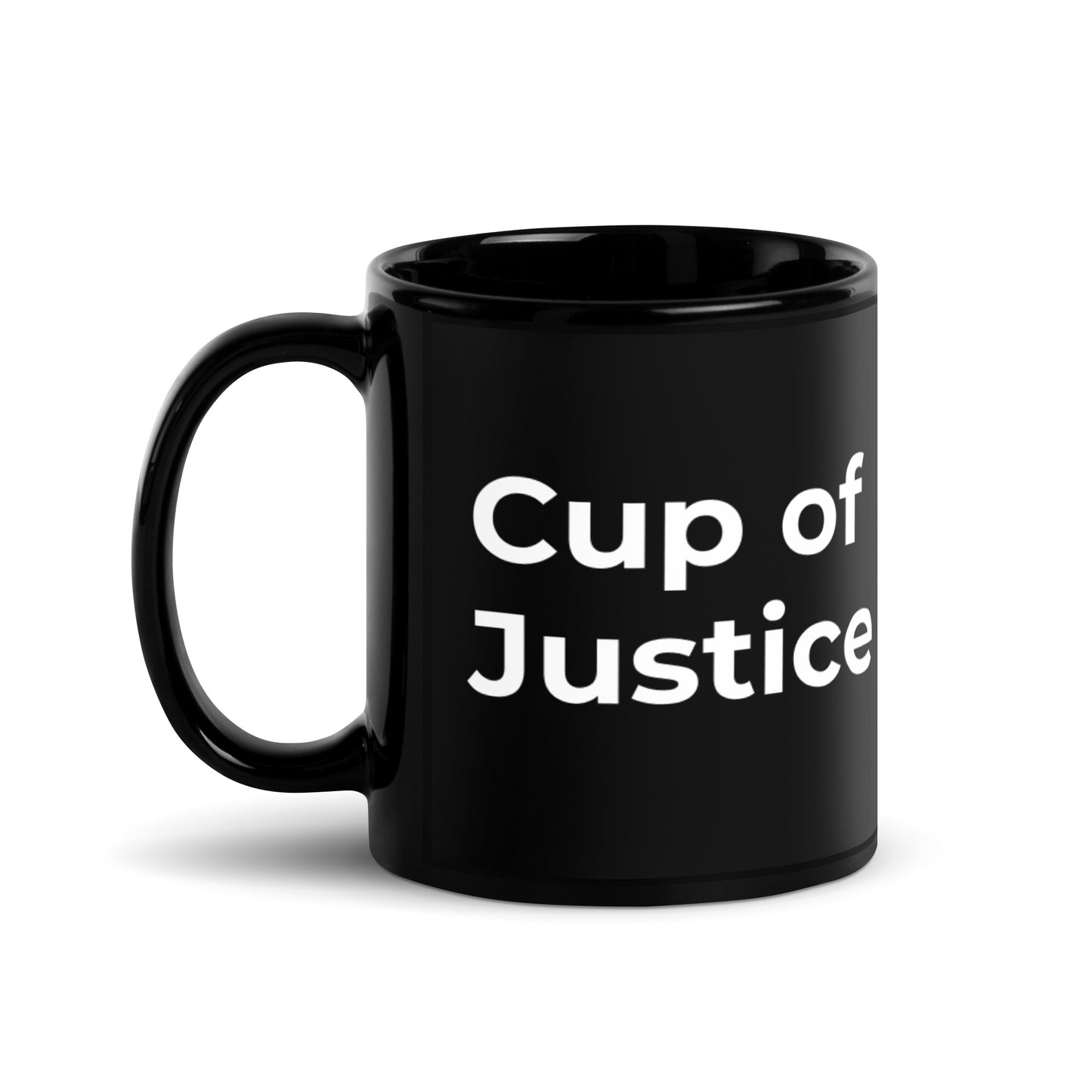 Cup of Justice Mug Black Gloss
