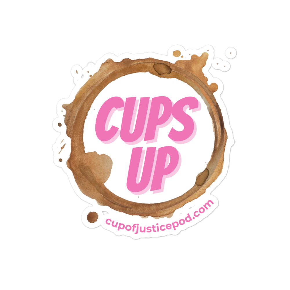 Cups Up Sticker