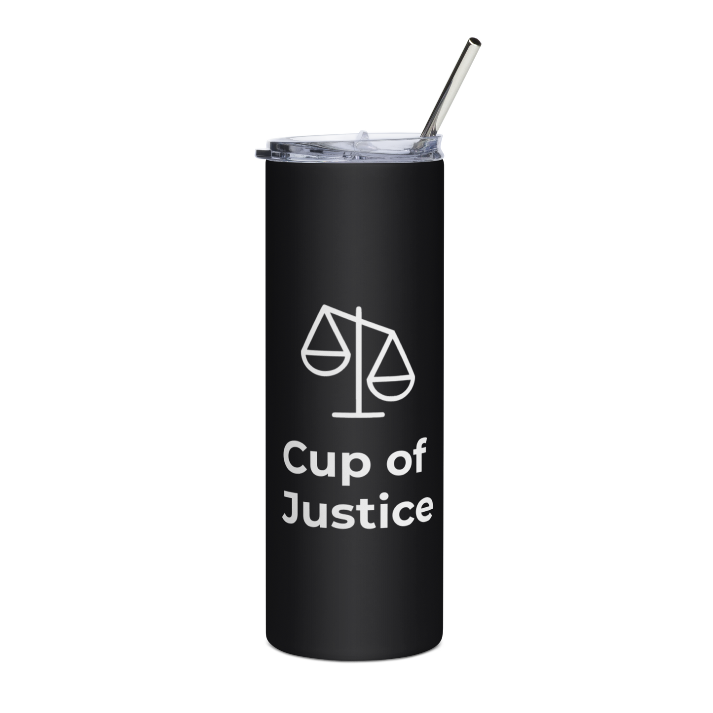 Cup of Justice stainless steel tumbler