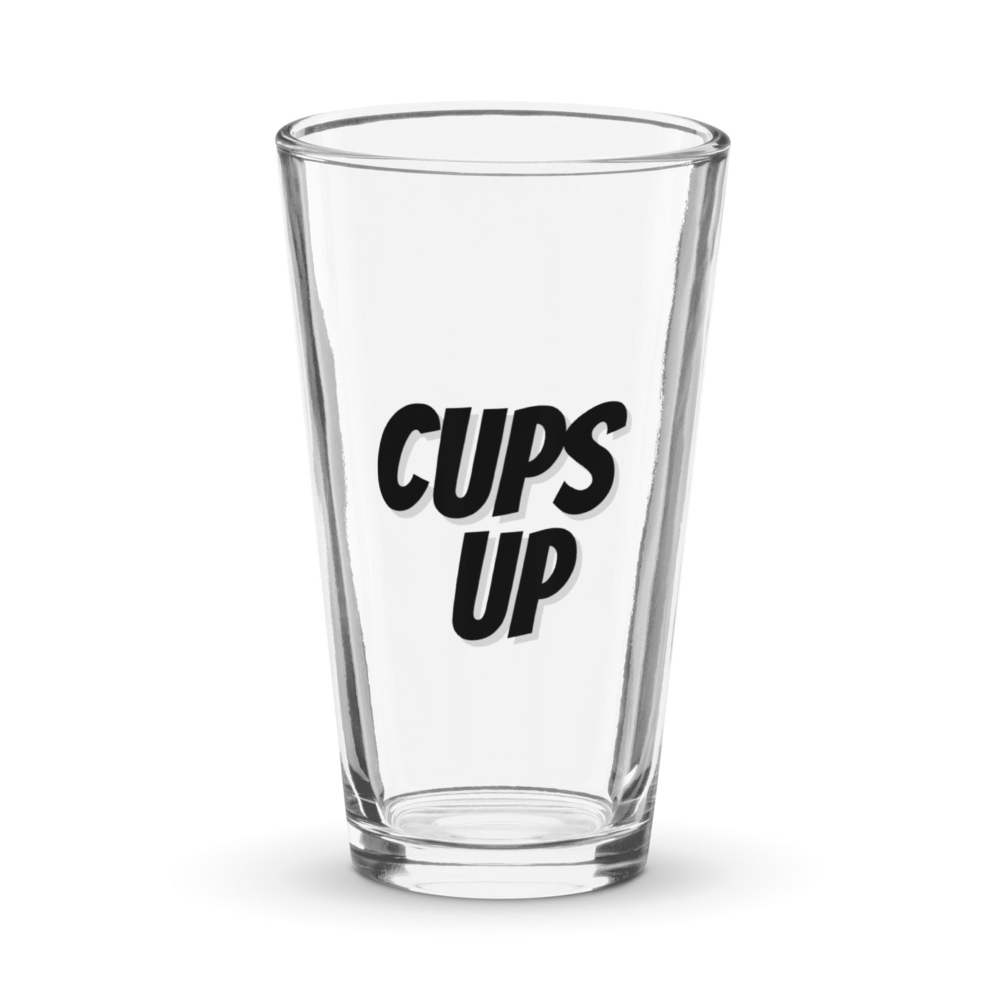 Cups Up Shaker pint glass