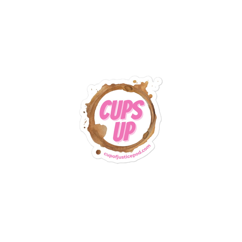 Cups Up Sticker