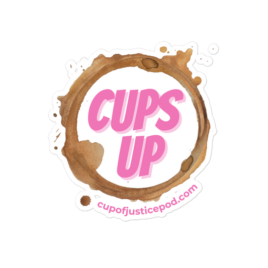 Cups Up Sticker